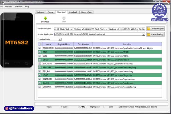 قلش کردن گوشی با sp flash tool قلش کردن گوشی با sp flash tool